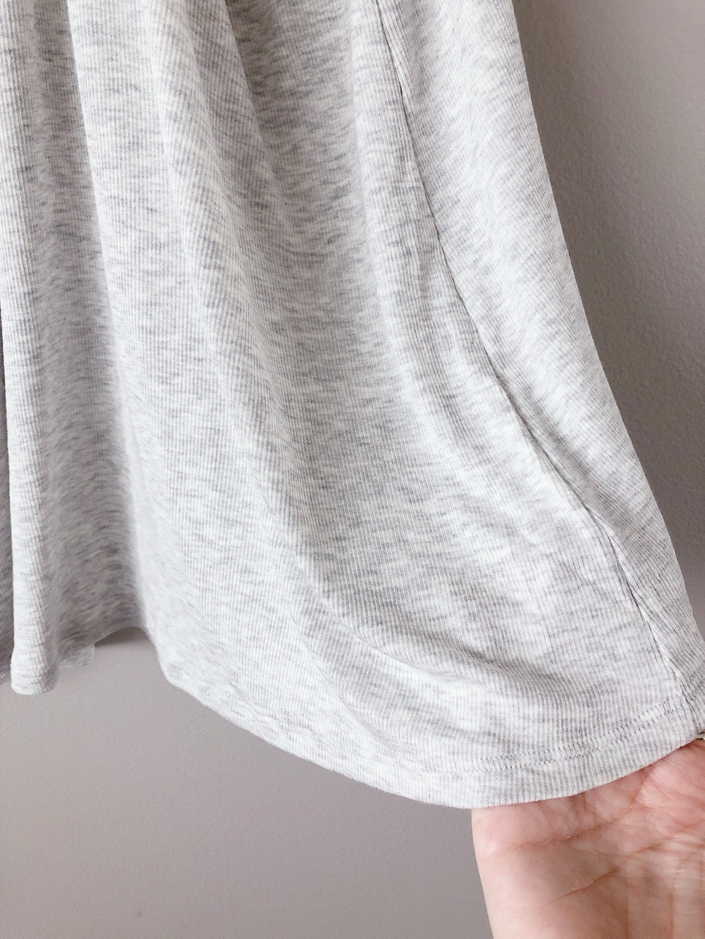 Athleta Heathered Light Gray Racerback Tank Top lightweight athleisure shirt - Picture 8 of 11